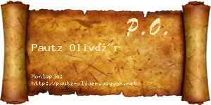 Pautz Olivér névjegykártya